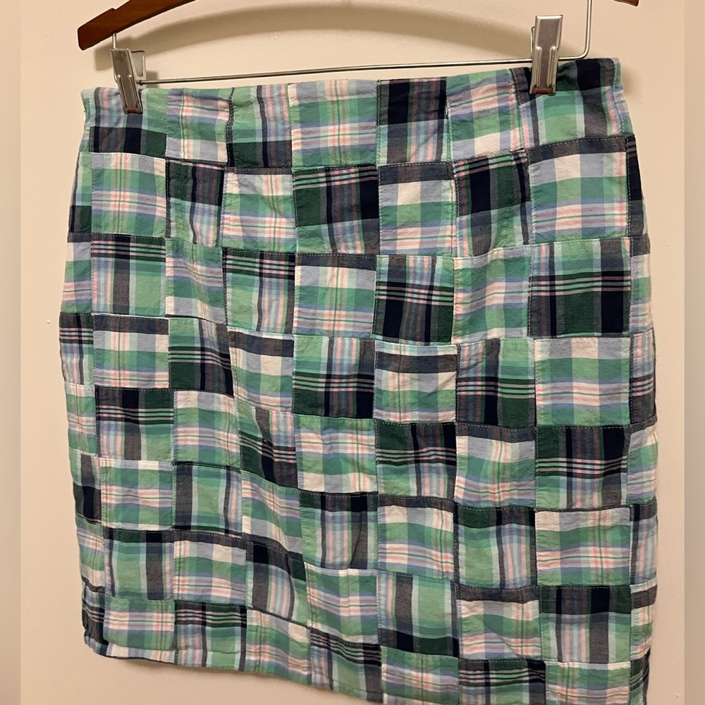 Talbots Women’s Cotton Canvas A-line Madras Skirt Sz 8
